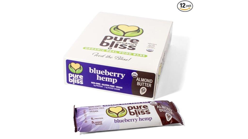 blueberry hemp vegan bars