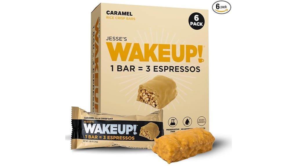 caffeinated caramel protein bars