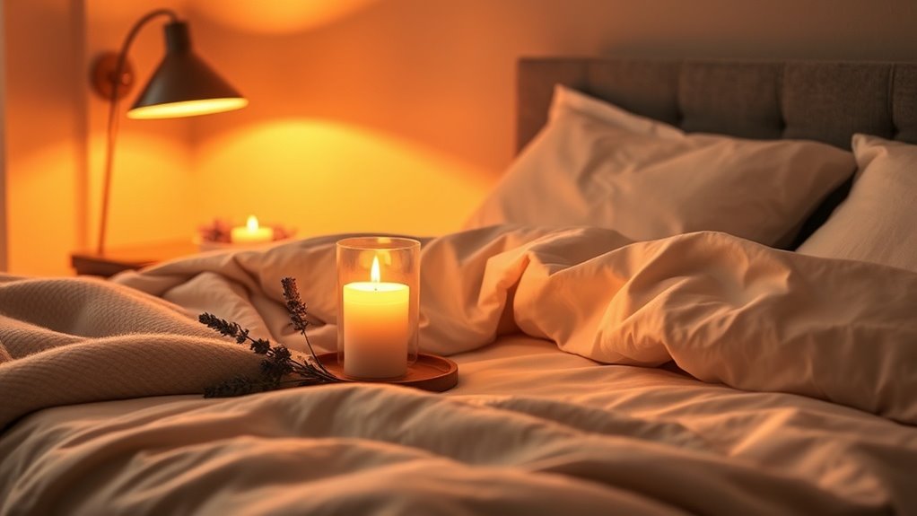 calm lighting and scents