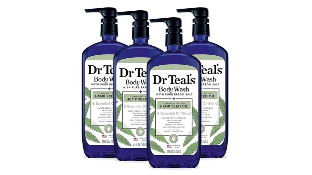 four pack hemp seed body wash