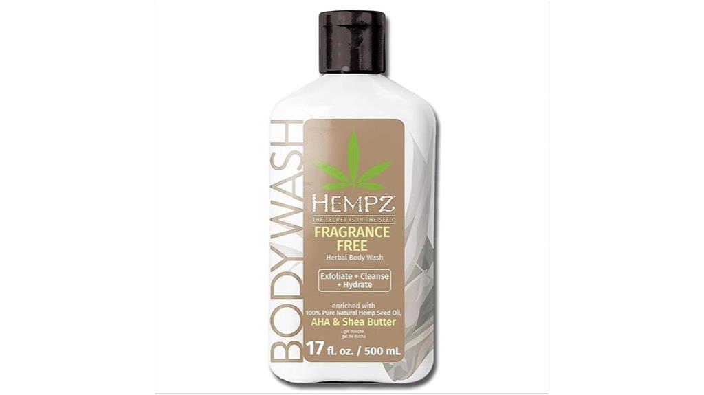 fragrance free sensitive skin body wash