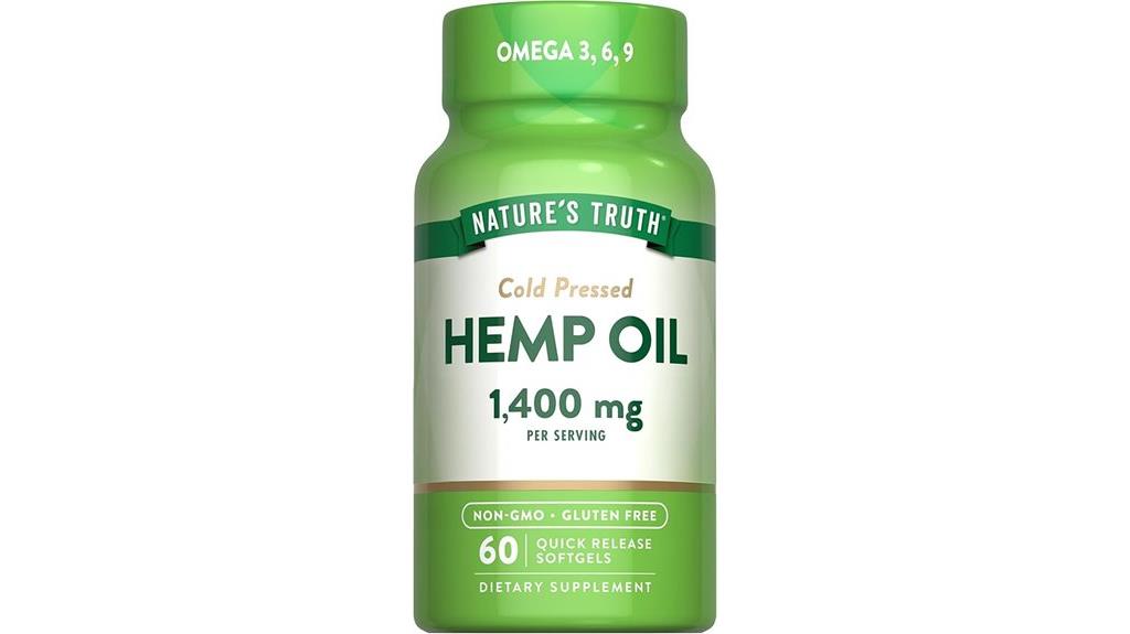 hemp oil softgel capsules