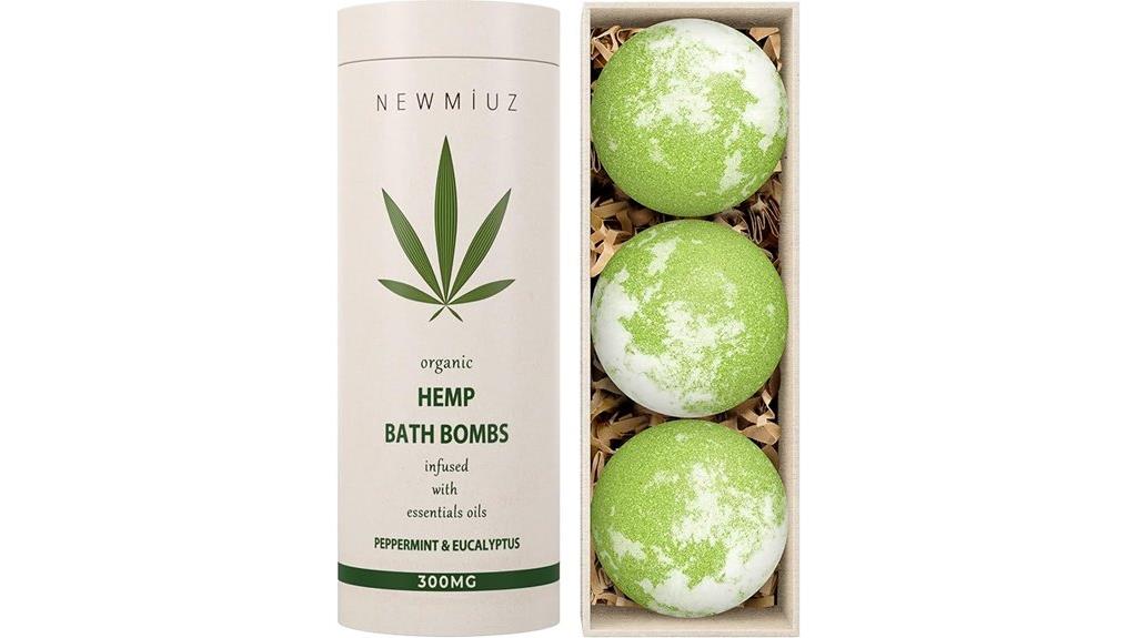 hemp peppermint eucalyptus bath bombs
