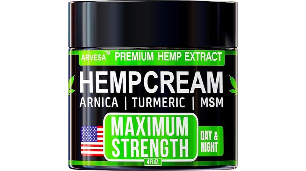 high strength hemp cream with supplements