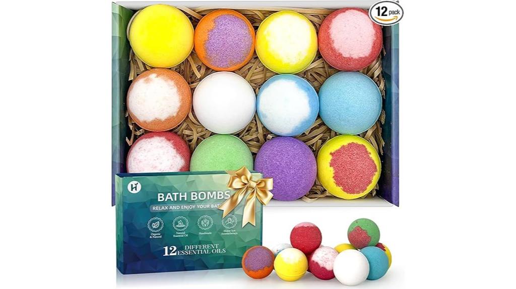 organic bath bombs set