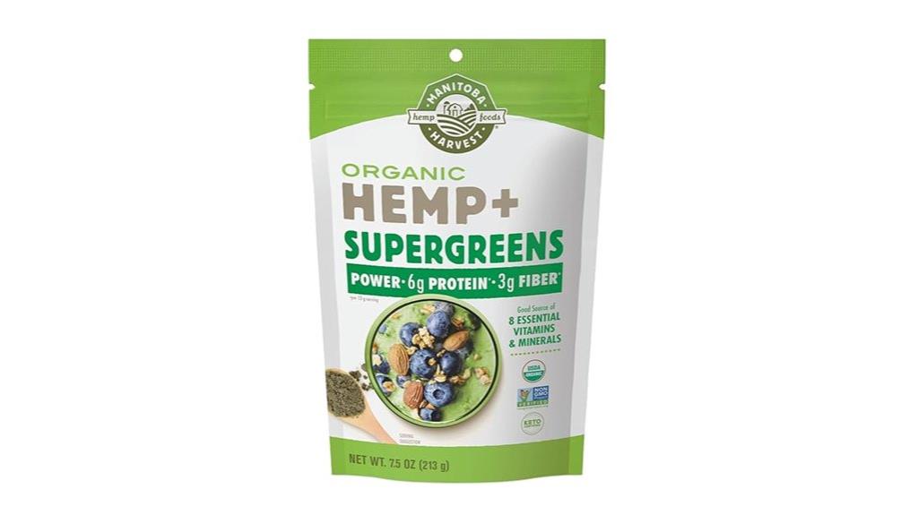 organic hemp supergreens powder