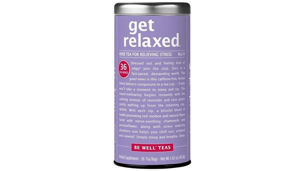 relaxing stress tea box