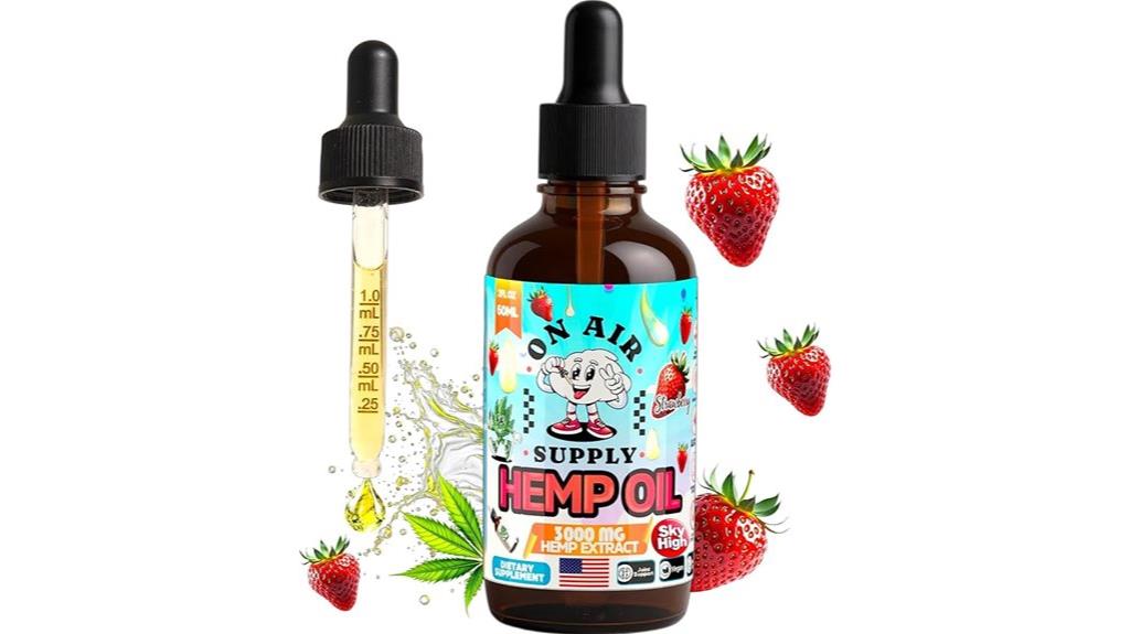 strawberry hemp oil 60ml