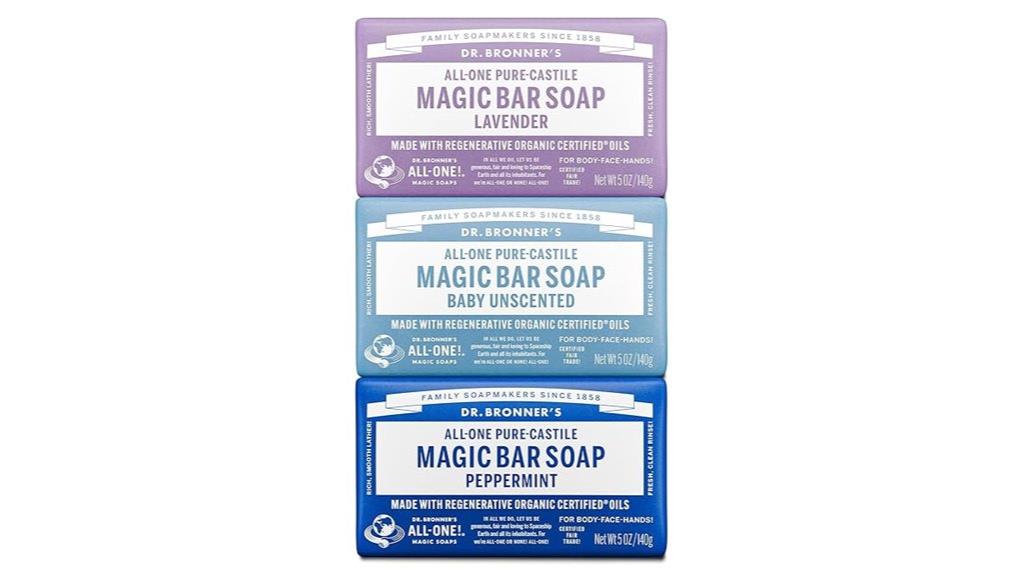 three pack soap bars