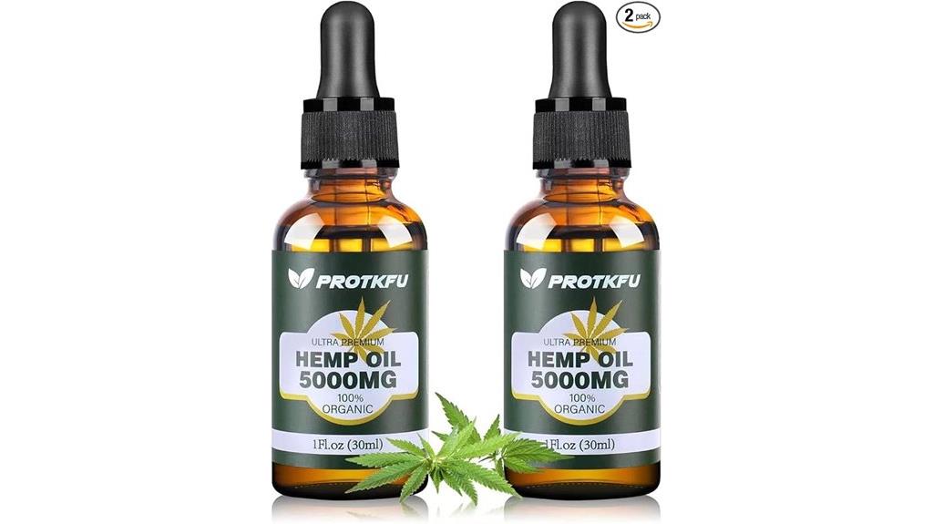 two pack hemp oil supplement